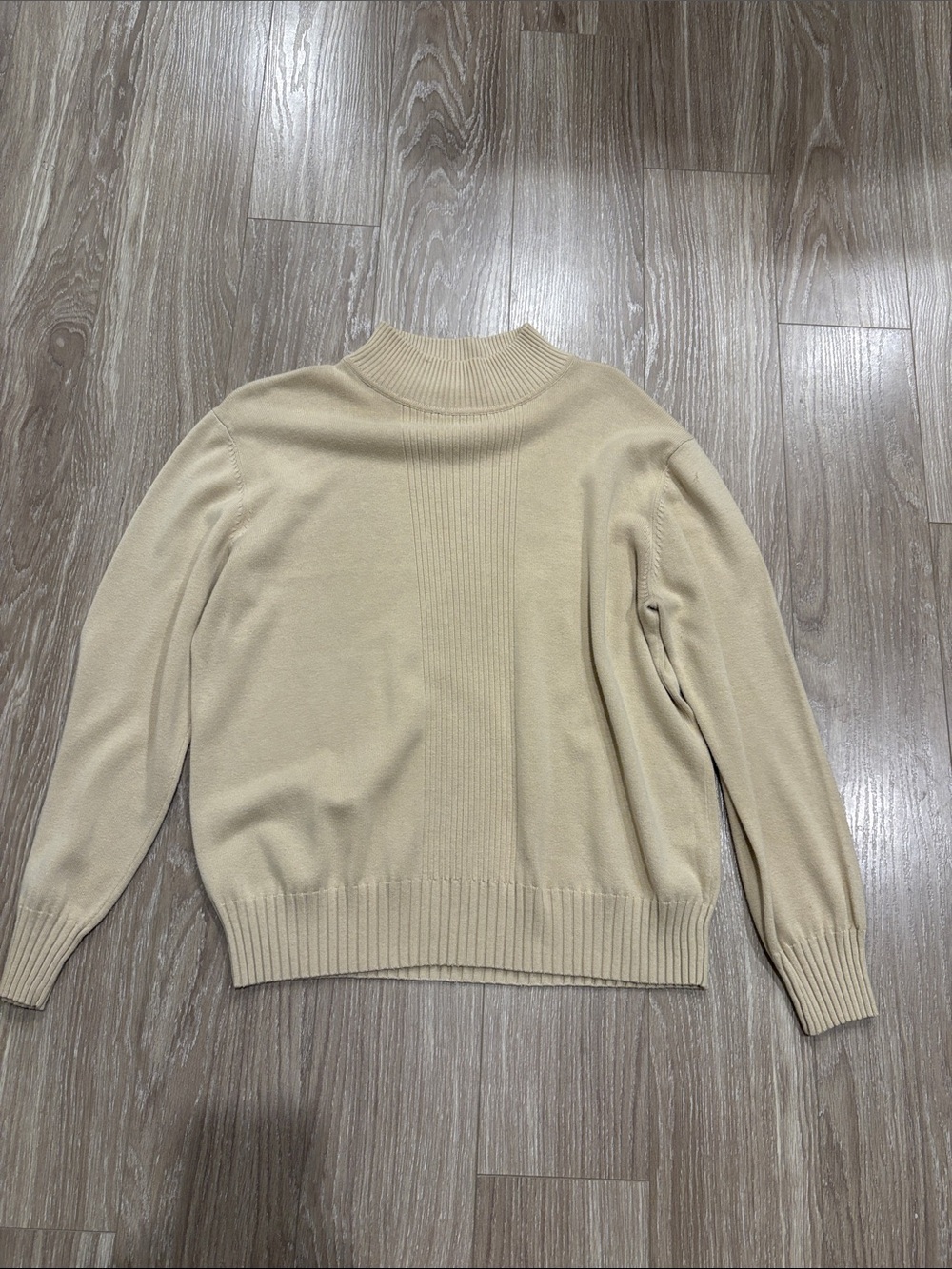 dressbarn Beige Mock Neck Sweater